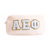 Chenille Sorority Cosmetic Bag
