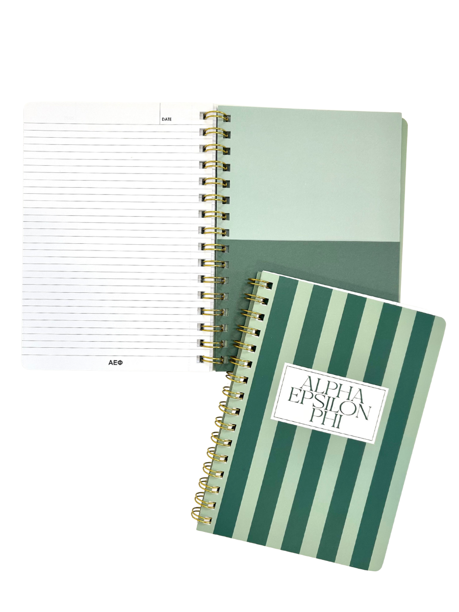 Alpha Epsilon Phi Stripe Sorority Notebook