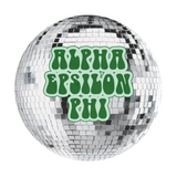 Alpha Epsilon Phi Disco Sorority Button