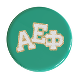 Alpha Epsilon Phi Varsity Letter Sorority Button