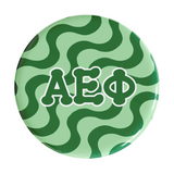 Alpha Epsilon Phi Groovy Sorority Button