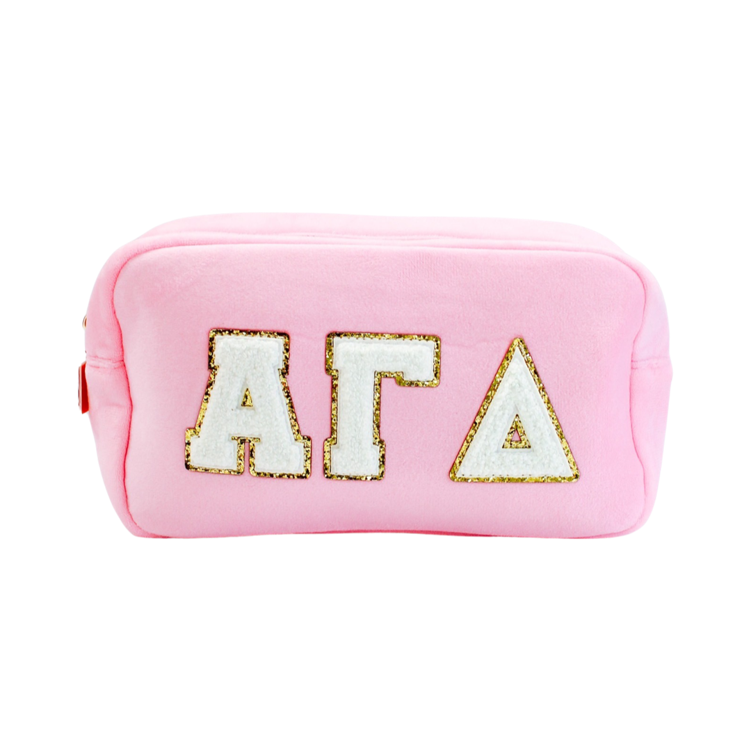 Chenille Sorority Cosmetic Bag