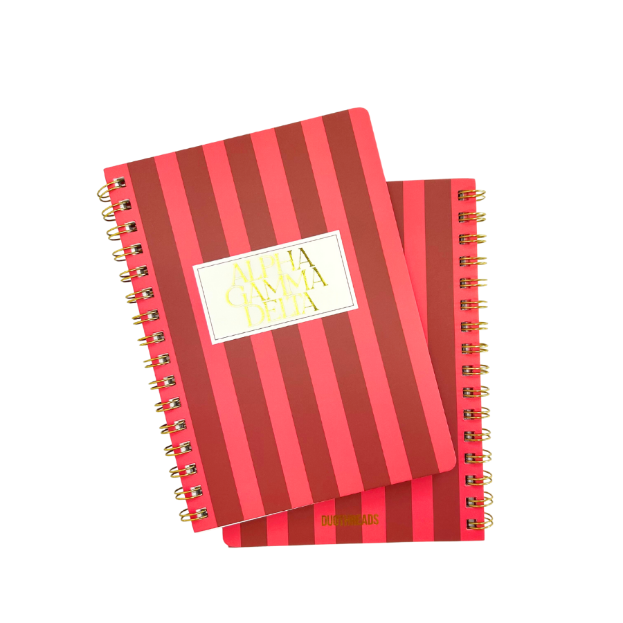 Alpha Gamma Delta Stripe Sorority Notebook