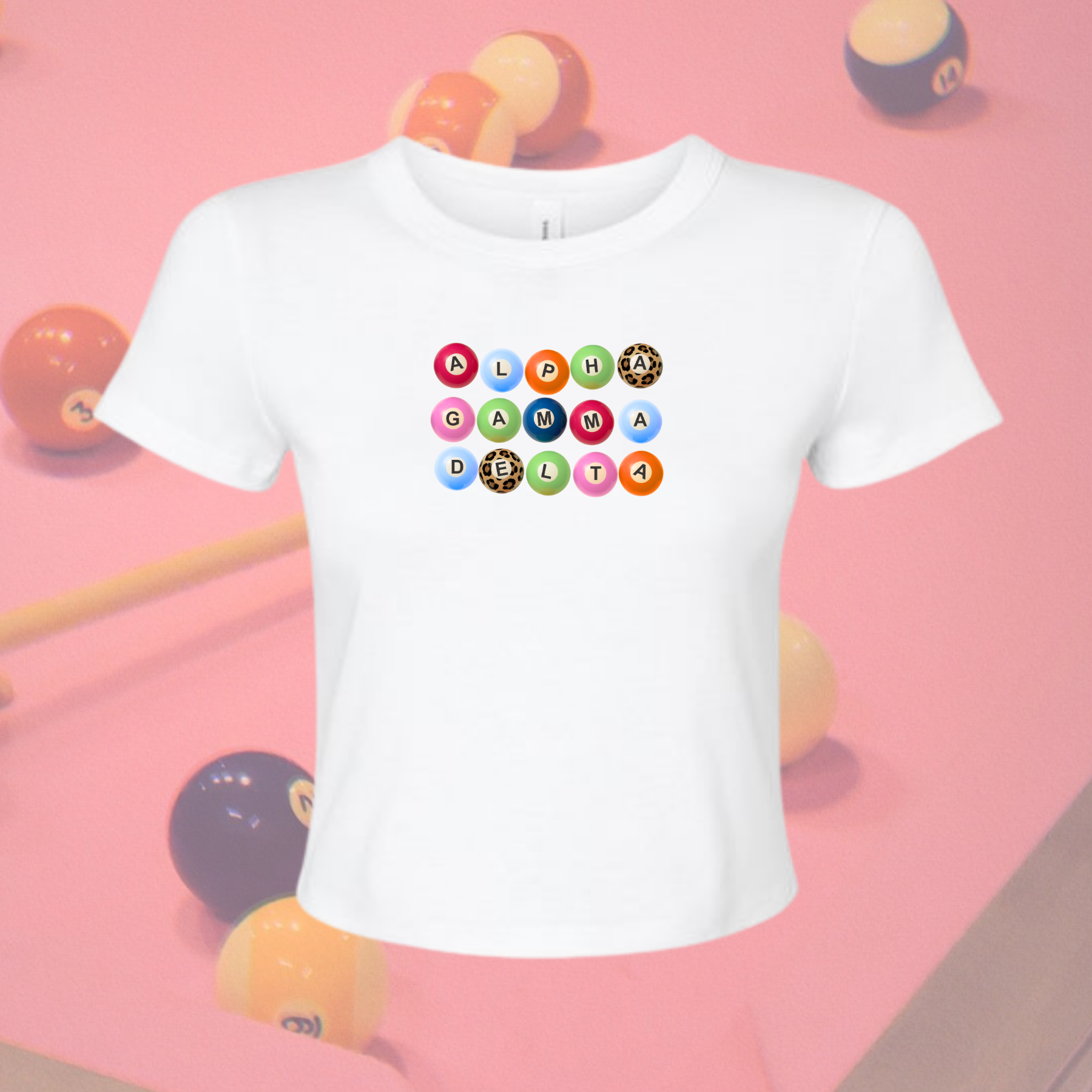 Alpha Gamma Delta On Cue Sorority Baby Tee