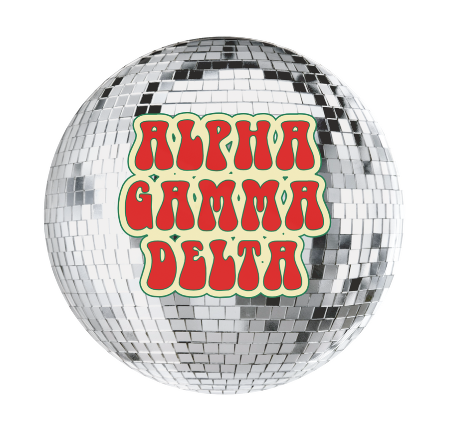 Alpha Gamma Delta Disco Sorority Button