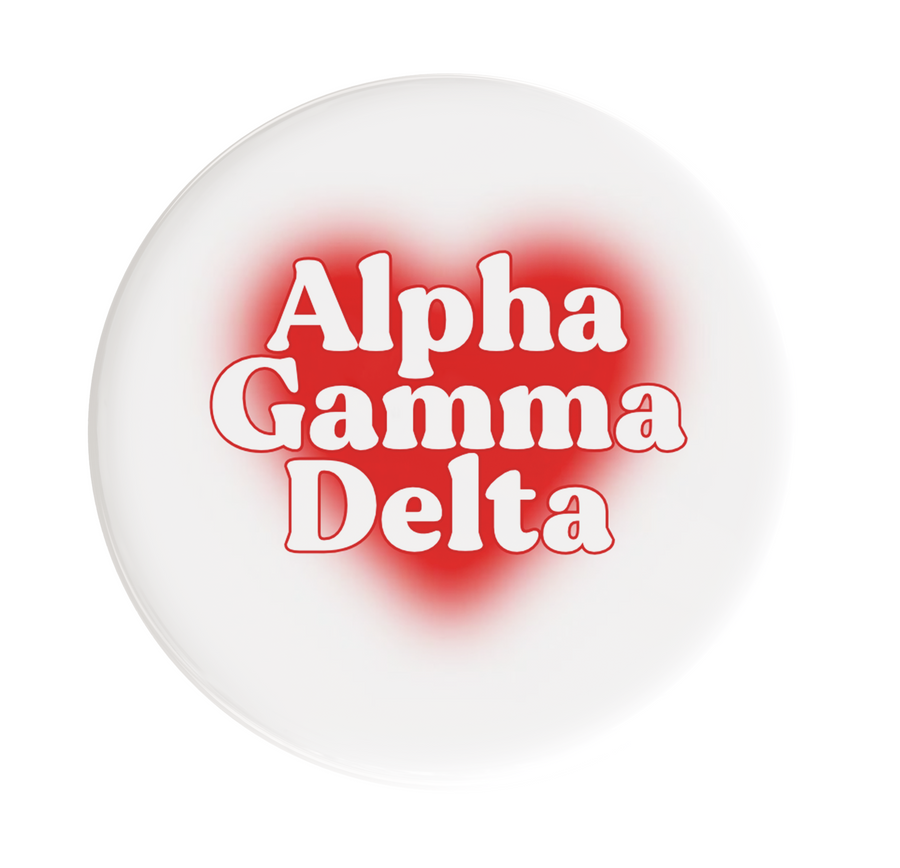 Alpha Gamma Delta Big Heart Sorority Button