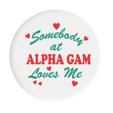 Alpha Gamma Delta Love Me Sorority Button