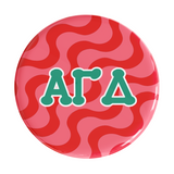 Alpha Gamma Delta Groovy Sorority Button