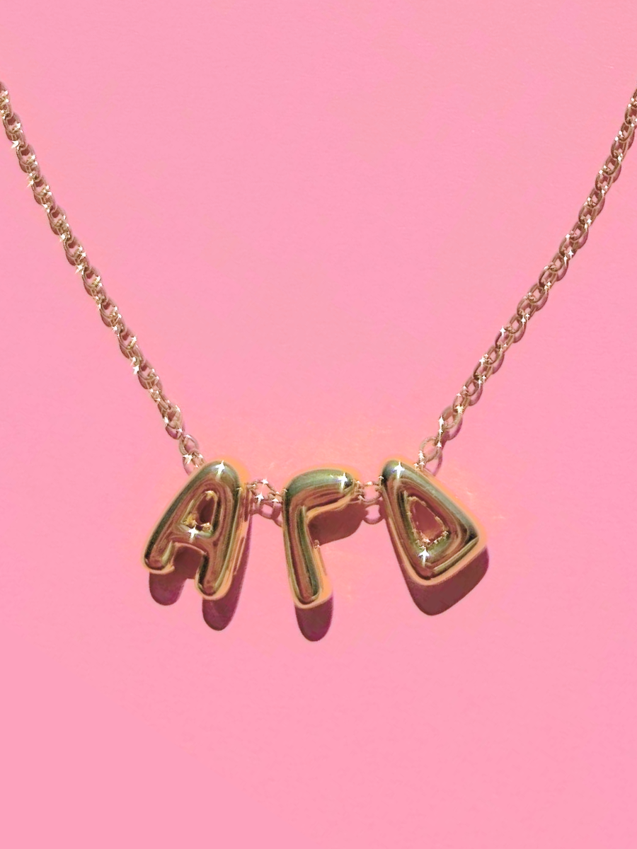 Bubble Letter Sorority Necklace