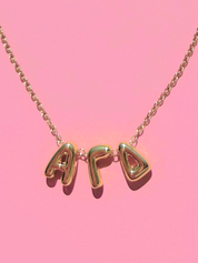 Bubble Letter Sorority Necklace