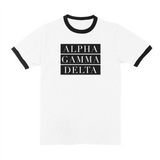Alpha Gamma Delta Ringer Block Sorority Tee