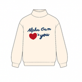Alpha Gamma Delta Love Club Sorority Mock Neck