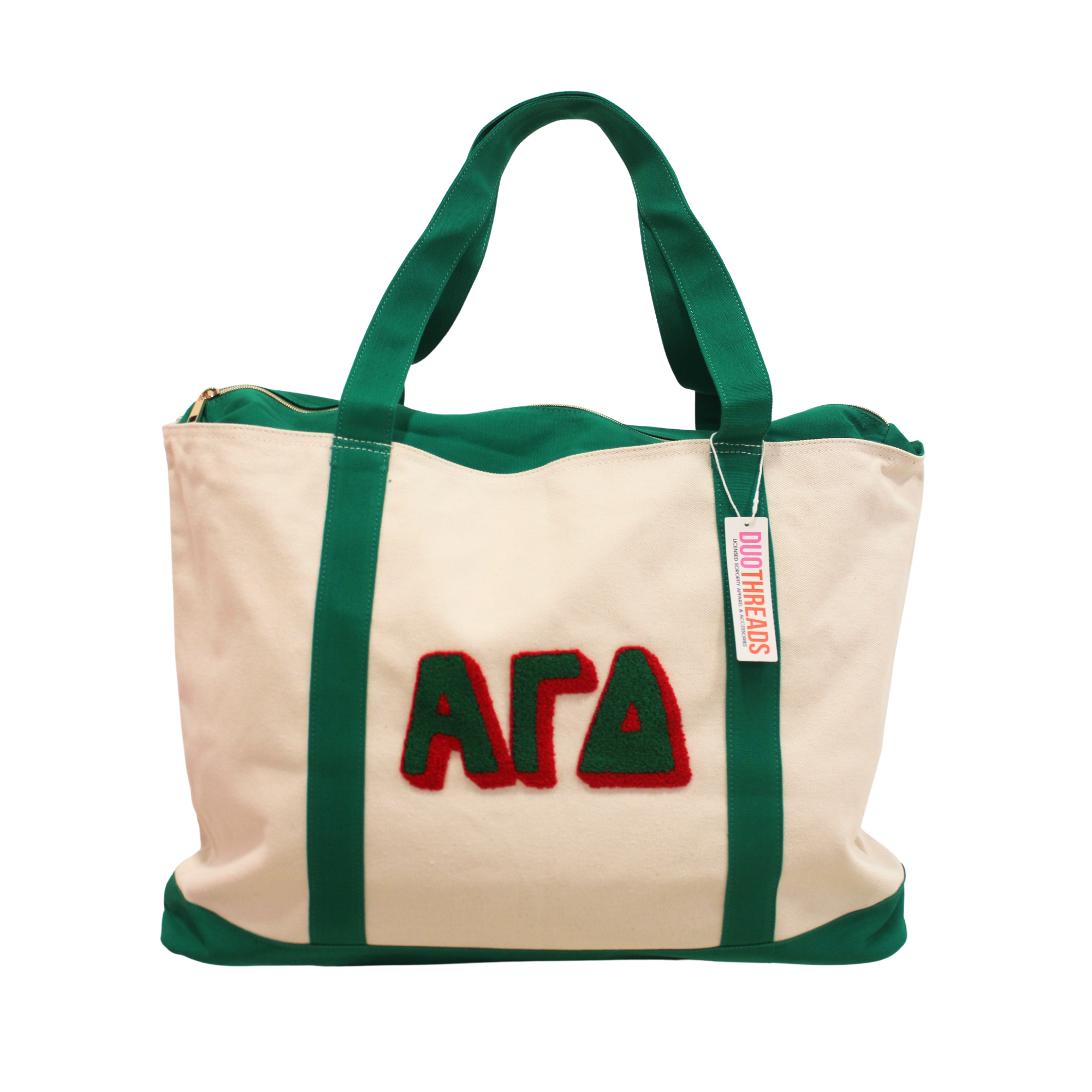 Alpha Gamma Delta Chenille Weekender Sorority Tote