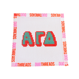 Sorority Bubble Letter Needlepoint Canvas