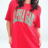 Alpha Gamma Delta Varsity Puff Sorority Tee