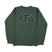 Dad's Plaid Embroidered Letter Sorority Sweatshirt