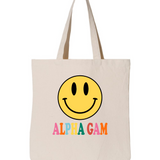 Alpha Gamma Delta All Smiles Sorority Tote