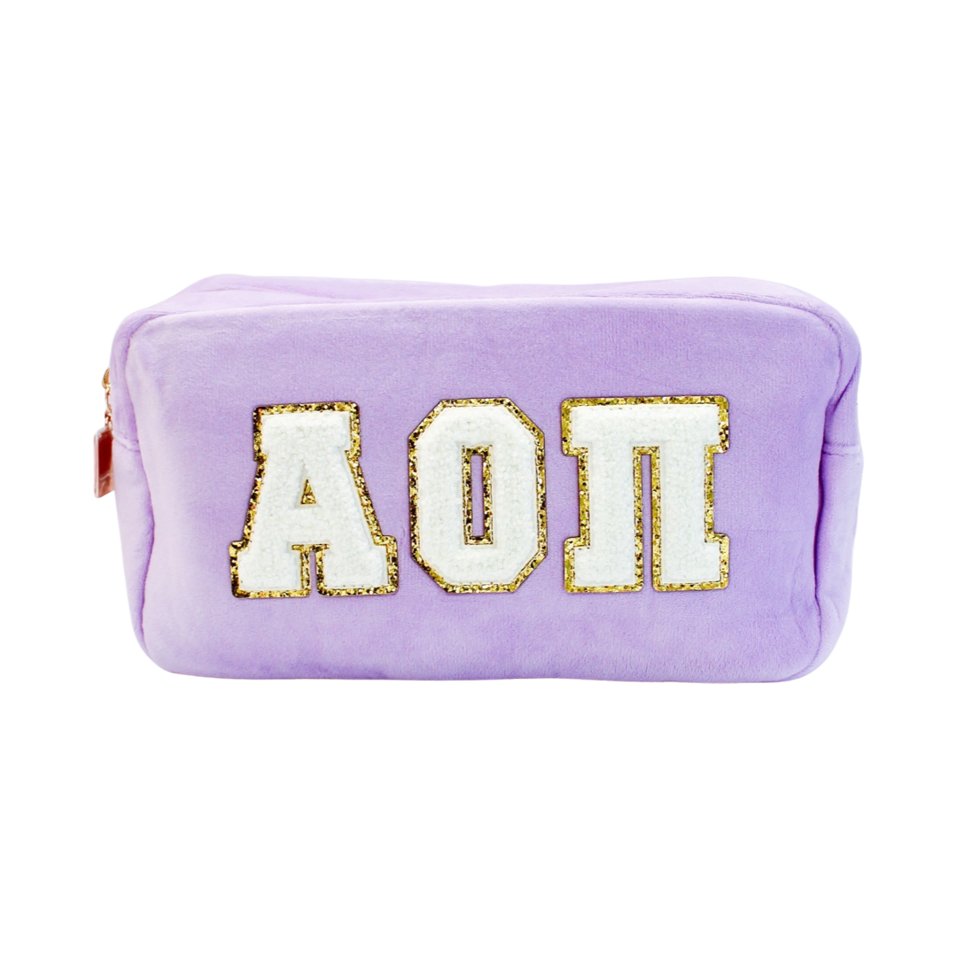 Chenille Sorority Cosmetic Bag