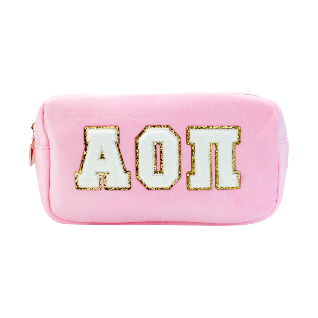 Chenille Sorority Cosmetic Bag