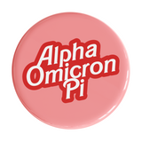 Alpha Omicron Pi Dreamhouse Sorority Button