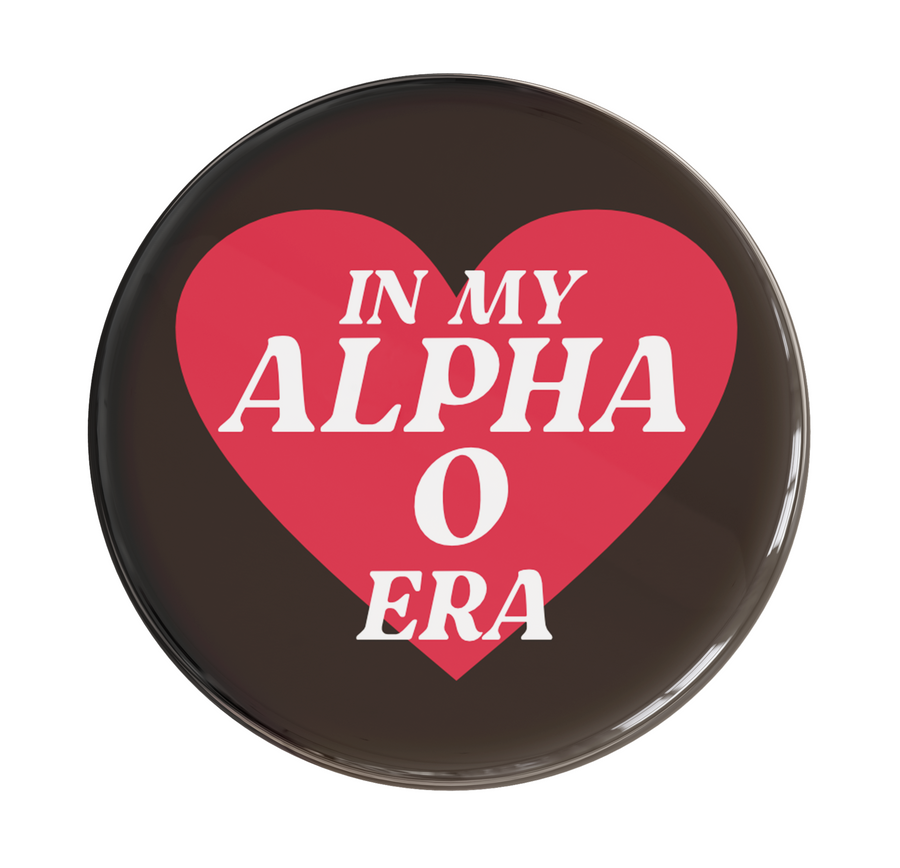 Alpha Omicron Pi In My Era Sorority Button