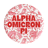 Alpha Omicron Pi Through The Vines Sorority Button