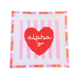 Alpha Omicron Pi Sorority Heart Needlepoint Canvas