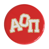 Alpha Omicron Pi Varsity Letter Sorority Button