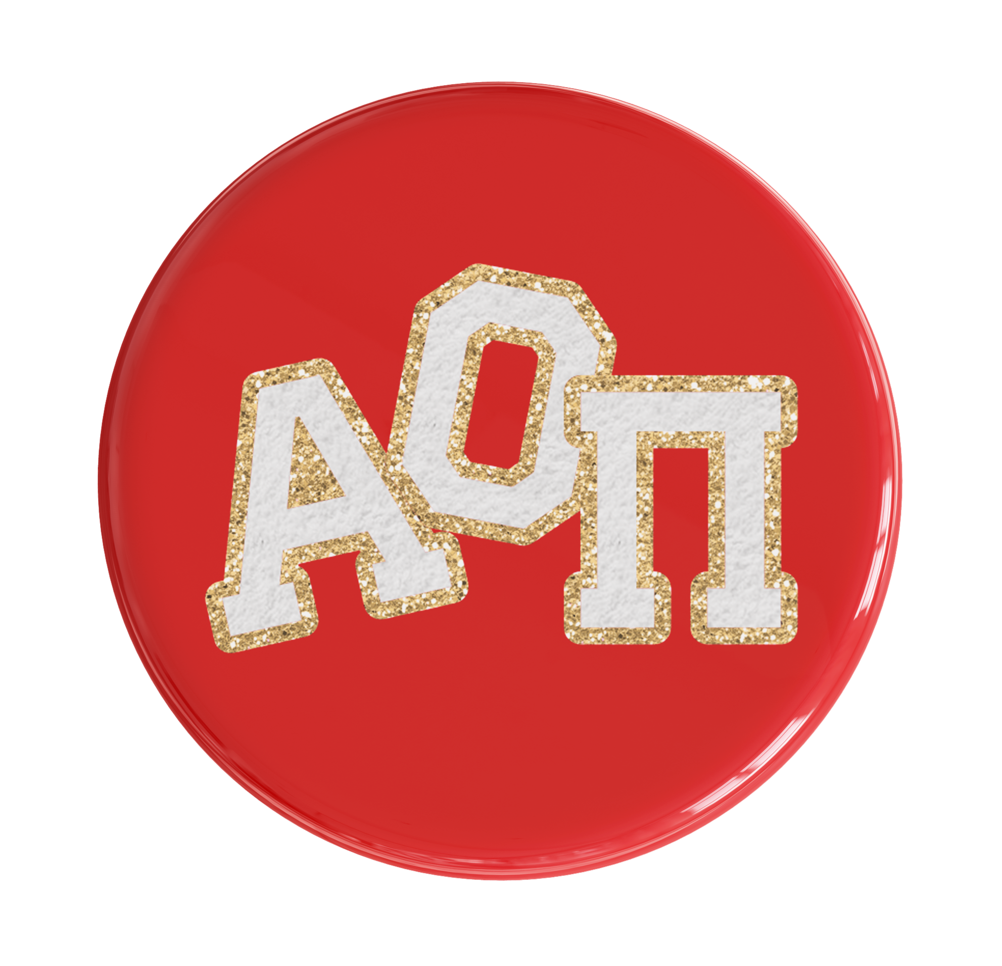 Alpha Omicron Pi Varsity Letter Sorority Button