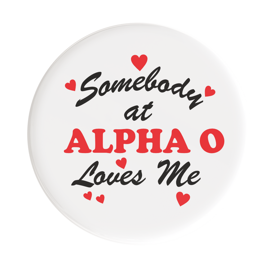 Alpha Omicron Pi Love Me Sorority Button