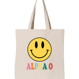 Alpha Omicron Pi All Smiles Sorority Tote
