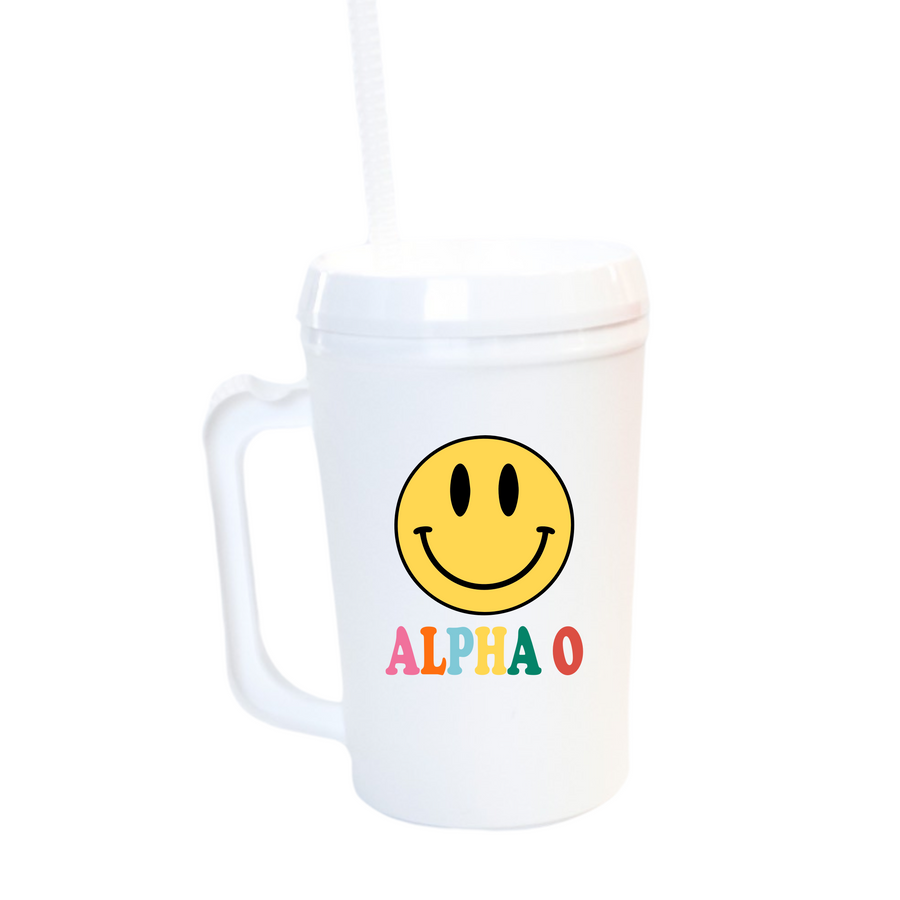 Alpha Omicron Pi All Smiles Sorority Mug