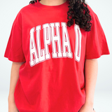 Alpha Omicron Pi Varsity Puff Sorority Tee
