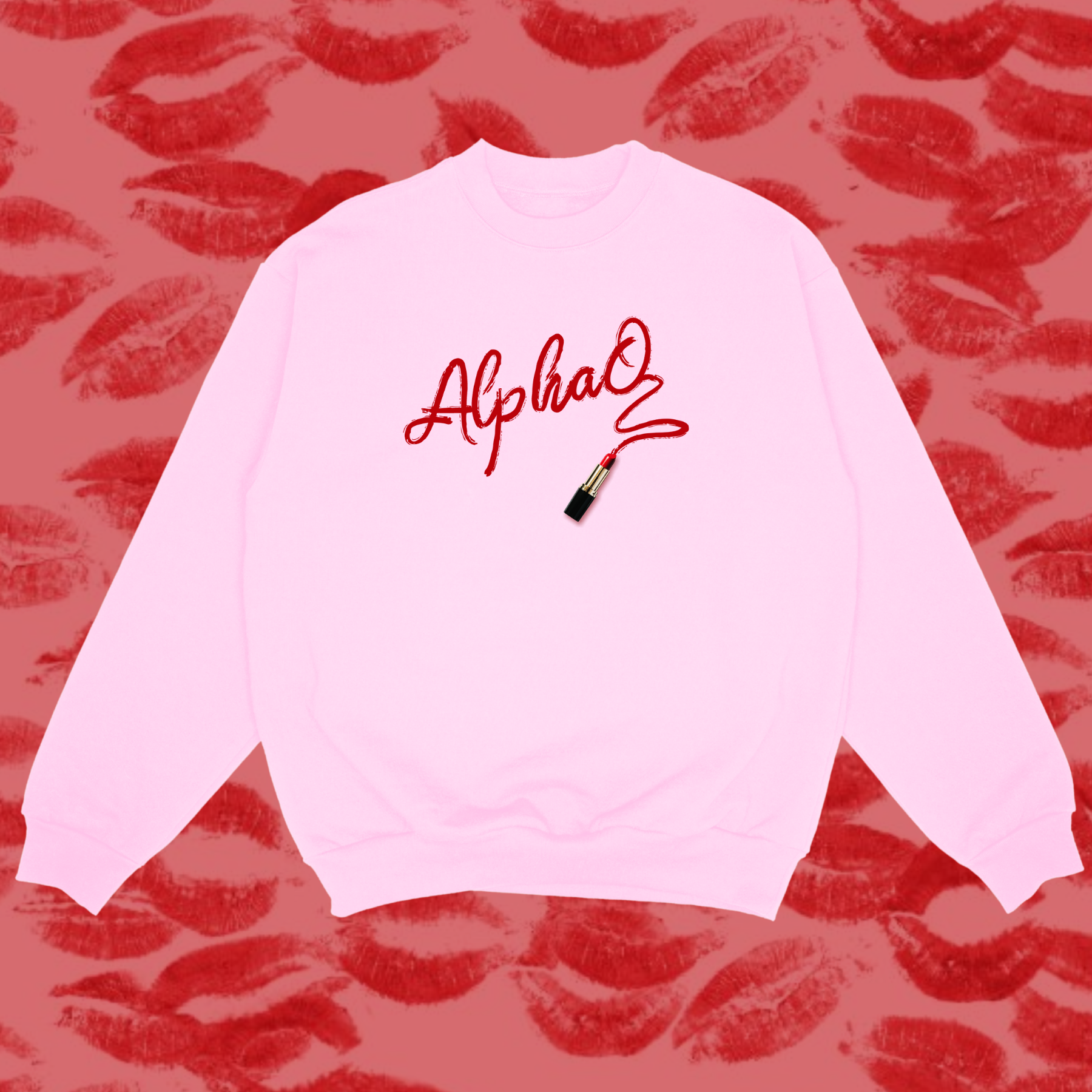 Alpha Omicron Pi Flirty Sorority Crewneck Sweatshirt