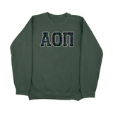 Dad's Plaid Embroidered Letter Sorority Sweatshirt