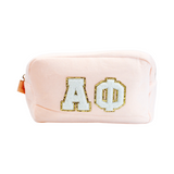 Alpha Phi Chenille Sorority Cosmetic Bag