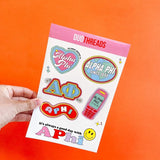 Alpha Phi Sorority Y2K Sticker Sheet