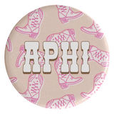 Alpha Phi Boot Scootin' Sorority Button