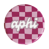 Alpha Phi Checker Sorority Button