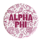 Alpha Phi Through The Vines Sorority Button