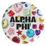 Alpha Phi Bejeweled Sorority Button