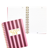 Stripe Sorority Notebook