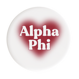 Alpha Phi Big Heart Sorority Button