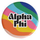 Alpha Phi In The Groove Sorority Button