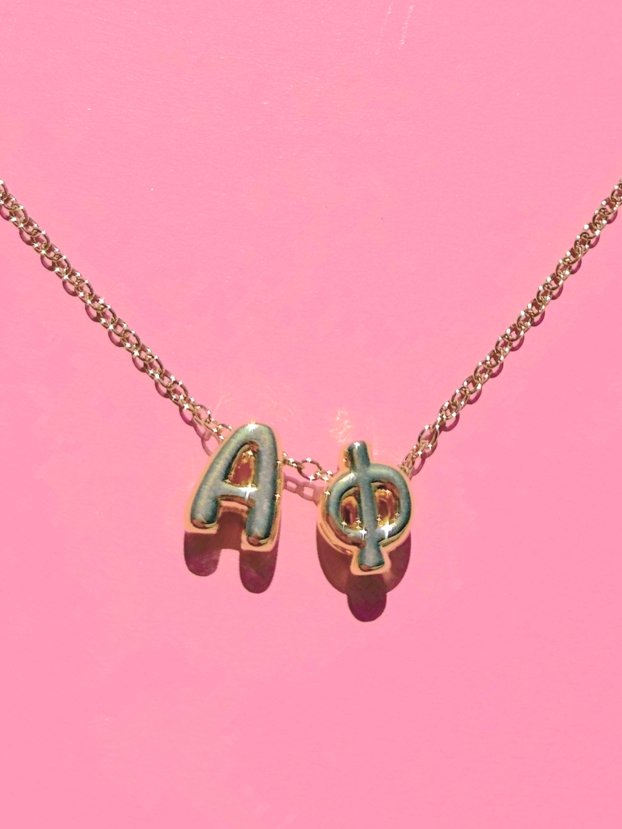 Bubble Letter Sorority Necklace