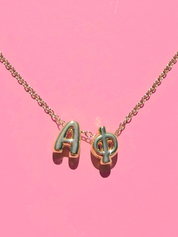 Bubble Letter Sorority Necklace