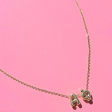 Alpha Phi Bubble Letter Necklace