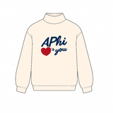Alpha Phi Love Club Sorority Mock Neck