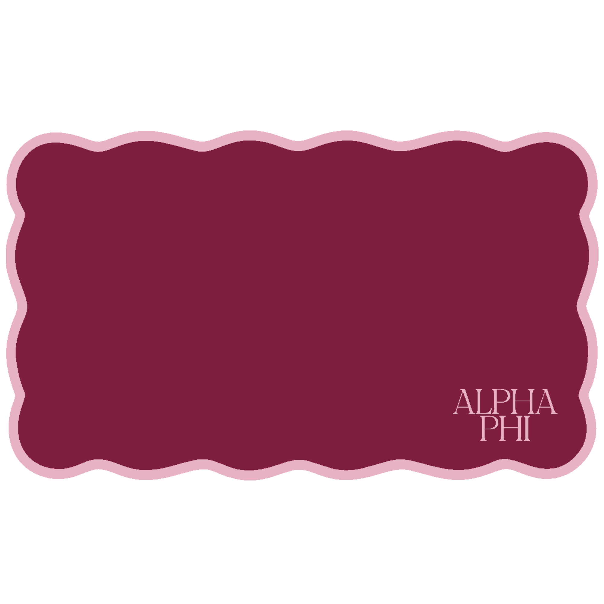 Scalloped Sorority Desk Mat