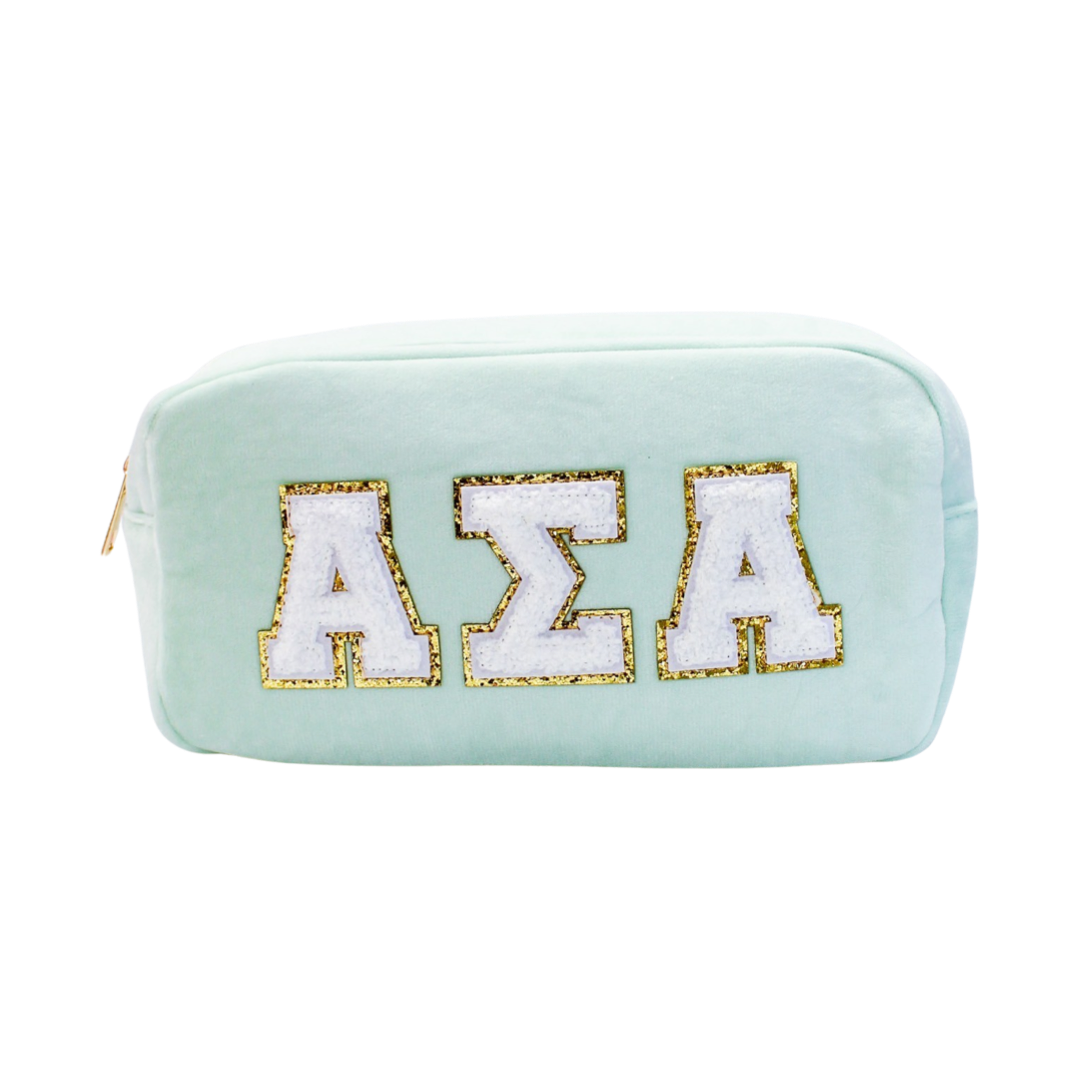 Chenille Sorority Cosmetic Bag